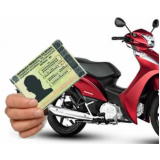 carteira de motorista de moto Chácara Cruzeiro Do Sul